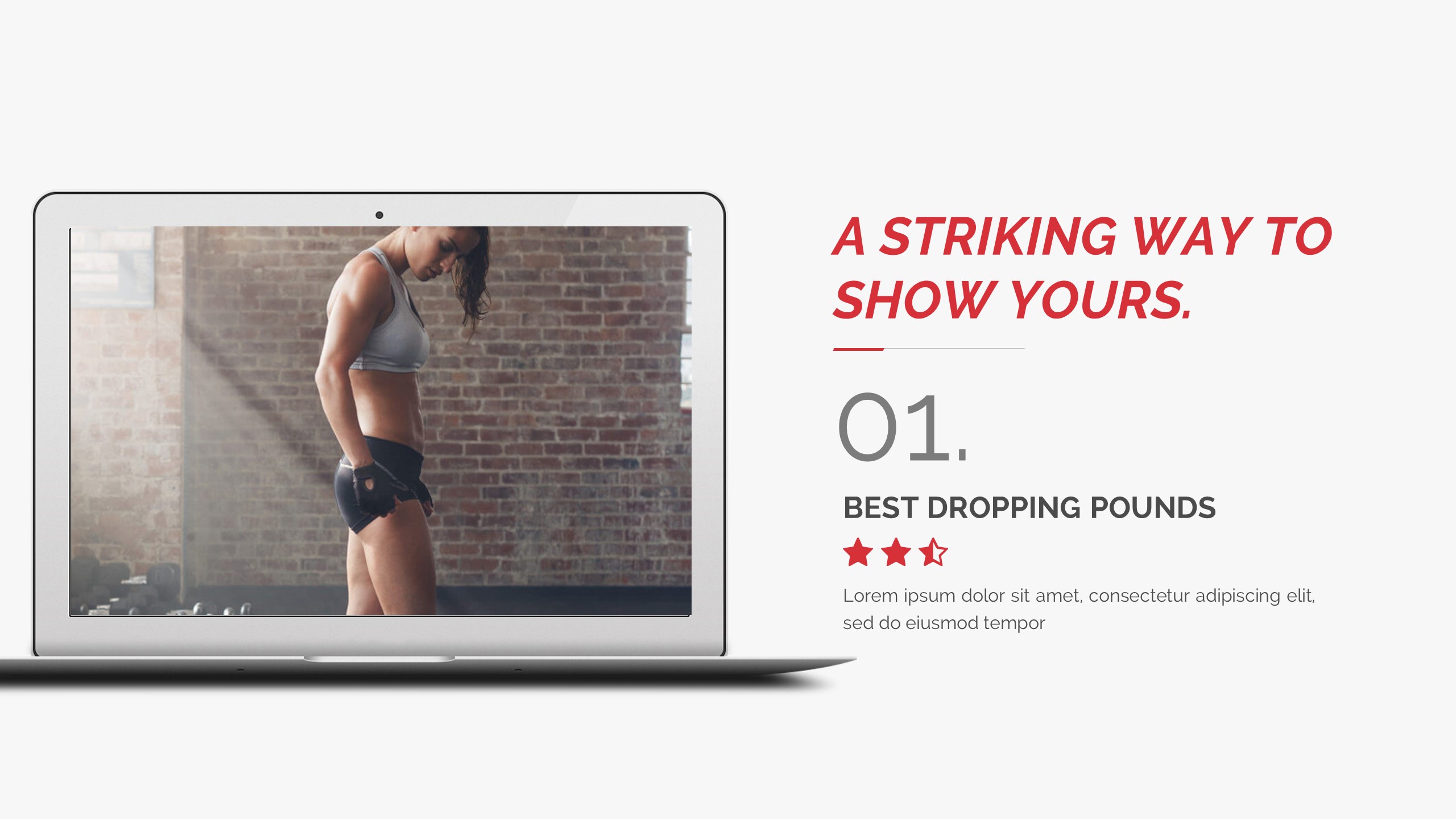 X Sport Gym and Fitness Powerpoint Template, Presentation Templates